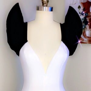 Black and white classic short dress S